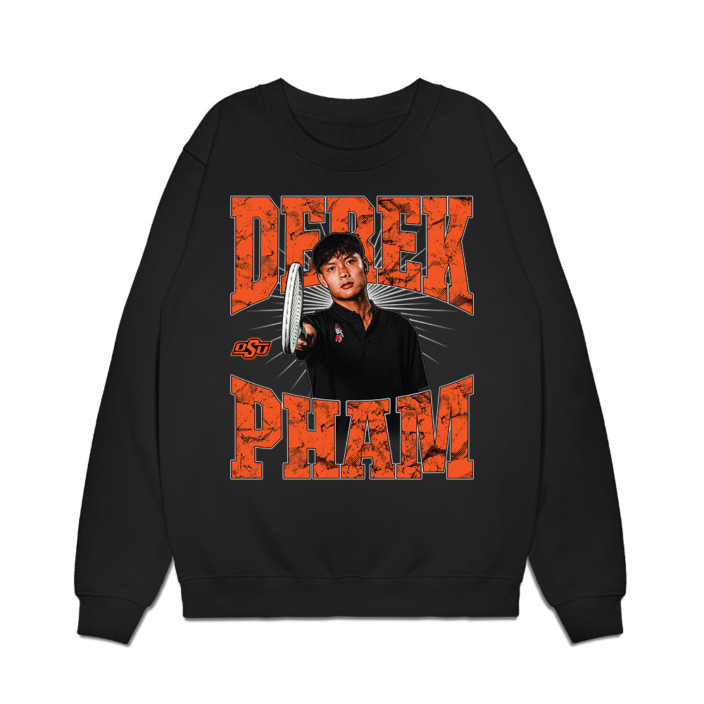 Oklahoma State - NCAA Men's Tennis : Derek Pham - Collage Premium Crewneck Sweatshirt-0
