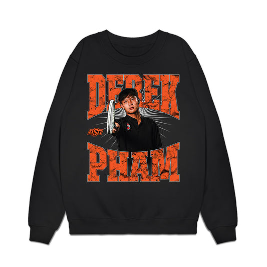 Oklahoma State - NCAA Men's Tennis : Derek Pham - Collage Premium Crewneck Sweatshirt-0