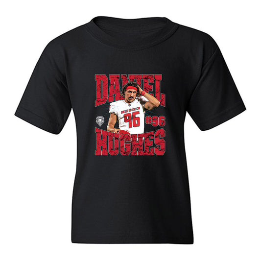 New Mexico - NCAA Football : Daniel Hughes - Collage Youth T-Shirt-0