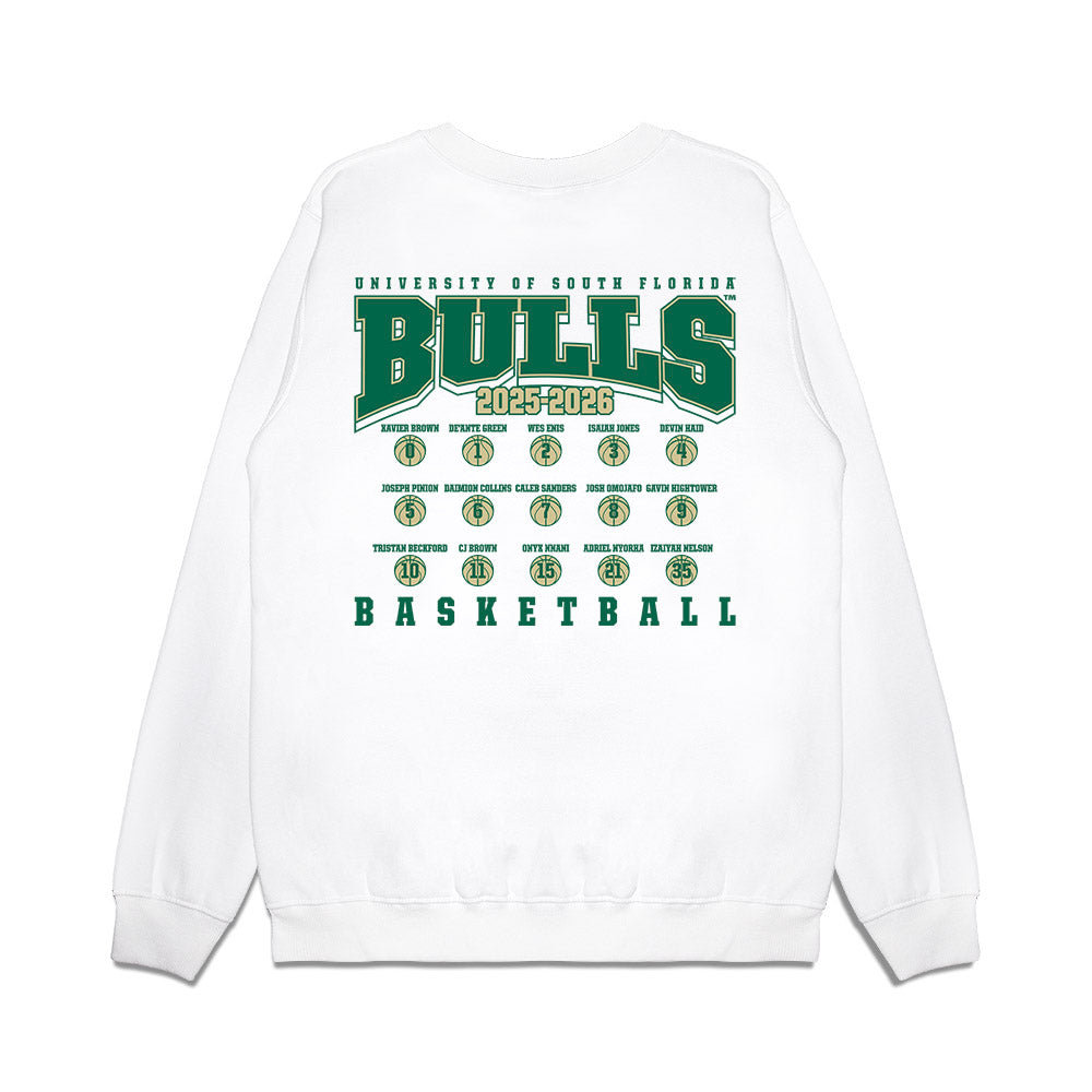USF - NCAA Men's Basketball : - Roster Premium Crewneck Sweatshirt-1