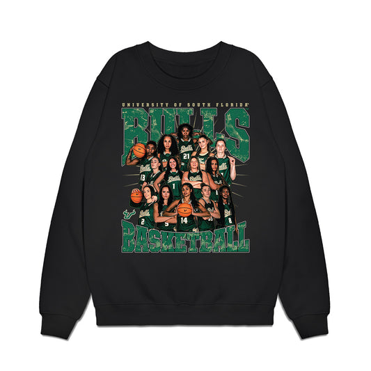 USF - NCAA Women's Basketball : - Team Collage Premium Crewneck Sweatshirt-0