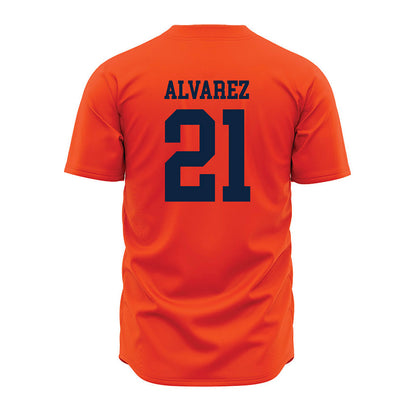 Auburn - NCAA Baseball : Andreas Alvarez - Orange Jersey-1