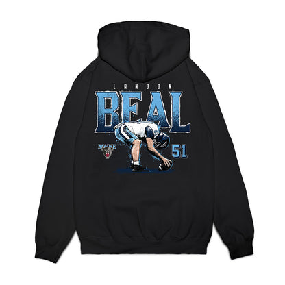 Maine - NCAA Football : Landon Beal - Collage Premium Hooded Sweatshirt-1