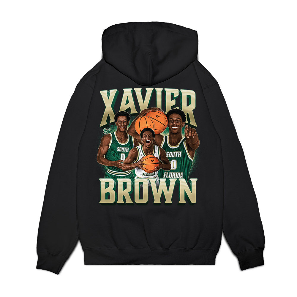 USF - NCAA Men's Basketball : Xavier Brown - Collage Premium Hooded Sweatshirt-1