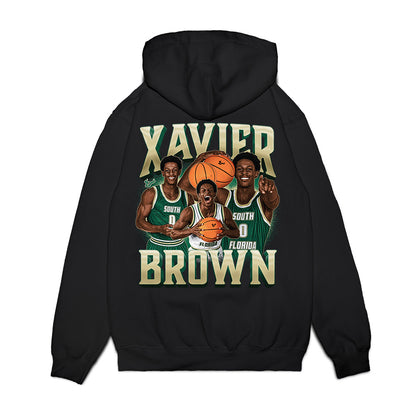 USF - NCAA Men's Basketball : Xavier Brown - Collage Premium Hooded Sweatshirt-1
