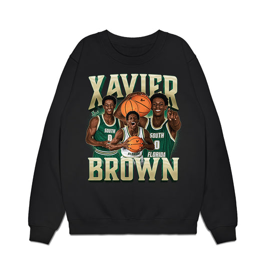 USF - NCAA Men's Basketball : Xavier Brown - Collage Premium Crewneck Sweatshirt-0