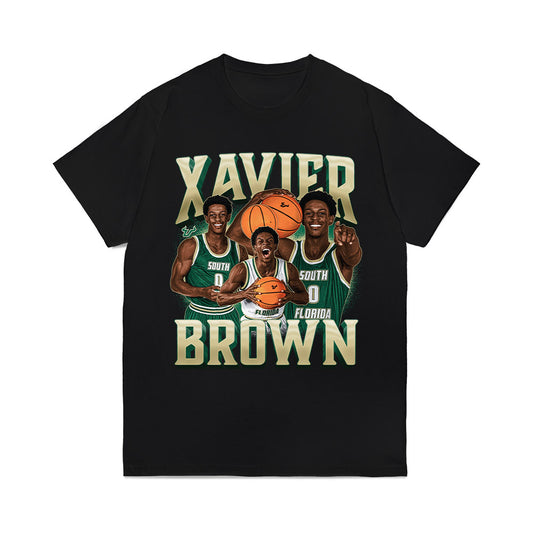 USF - NCAA Men's Basketball : Xavier Brown - Collage Comfort Colors T-Shirt-0