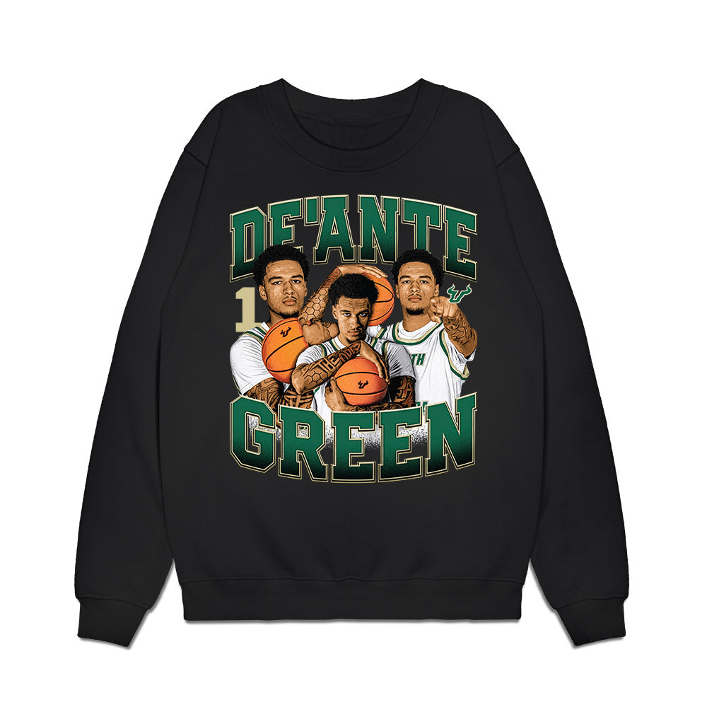 USF - NCAA Men's Basketball : DeAnte Green - Collage Premium Crewneck Sweatshirt-0