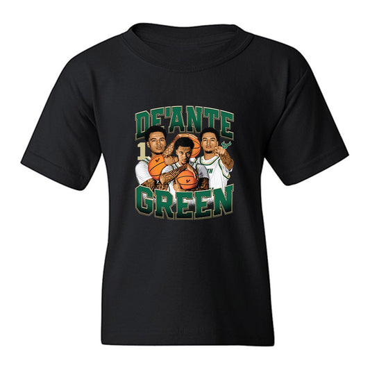USF - NCAA Men's Basketball : DeAnte Green - Collage Youth T-Shirt-0
