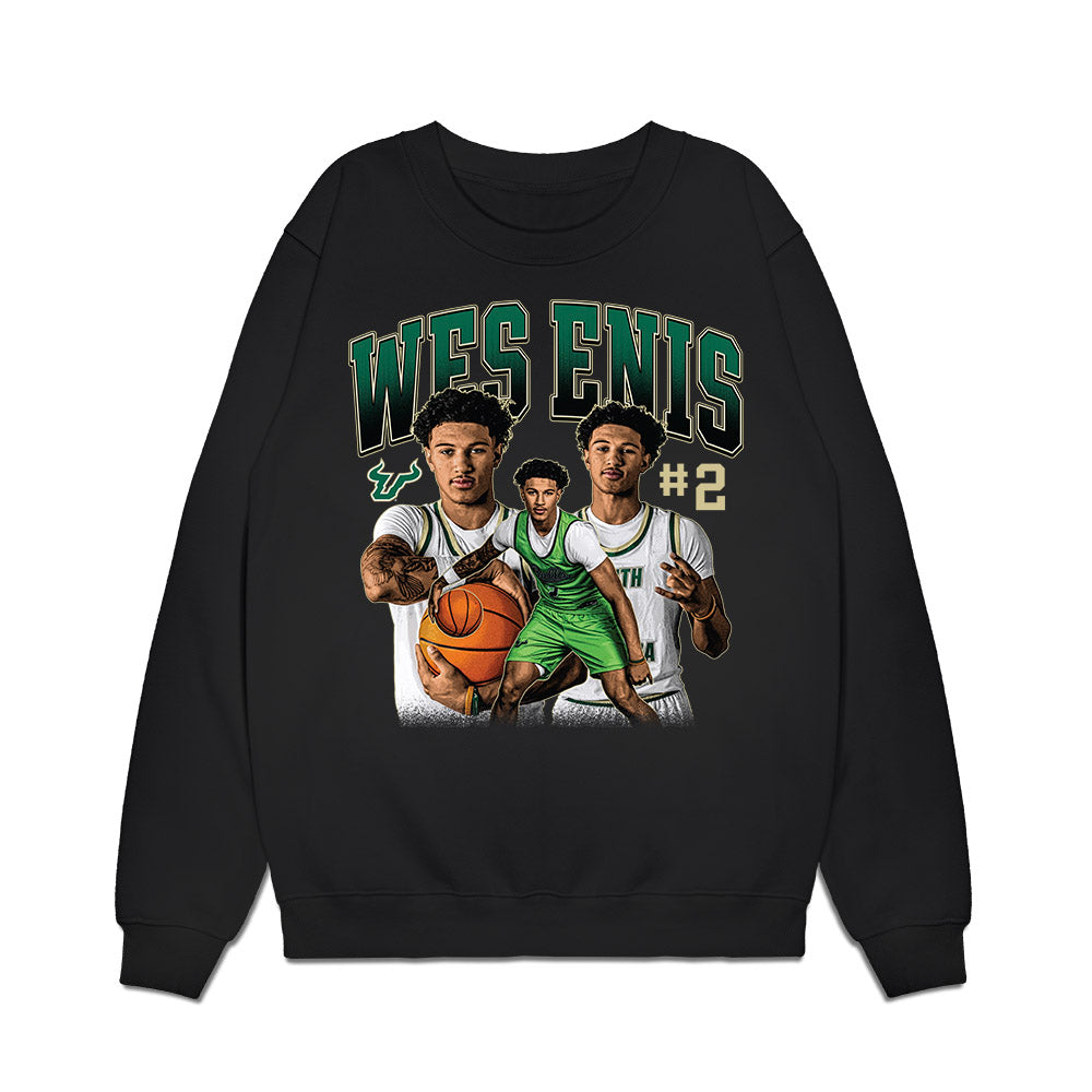 USF - NCAA Men's Basketball : Wes Enis - Collage Premium Crewneck Sweatshirt-0