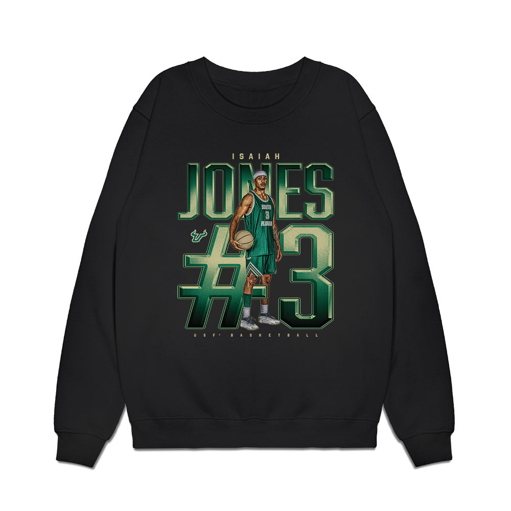 USF - NCAA Men's Basketball : Isaiah Jones - Collage Premium Crewneck Sweatshirt-0