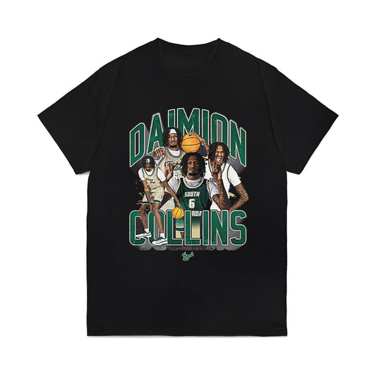 USF - NCAA Men's Basketball : Daimion Collins - Collage Comfort Colors T-Shirt-0