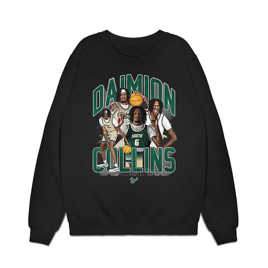 USF - NCAA Men's Basketball : Daimion Collins - Collage Premium Crewneck Sweatshirt-0