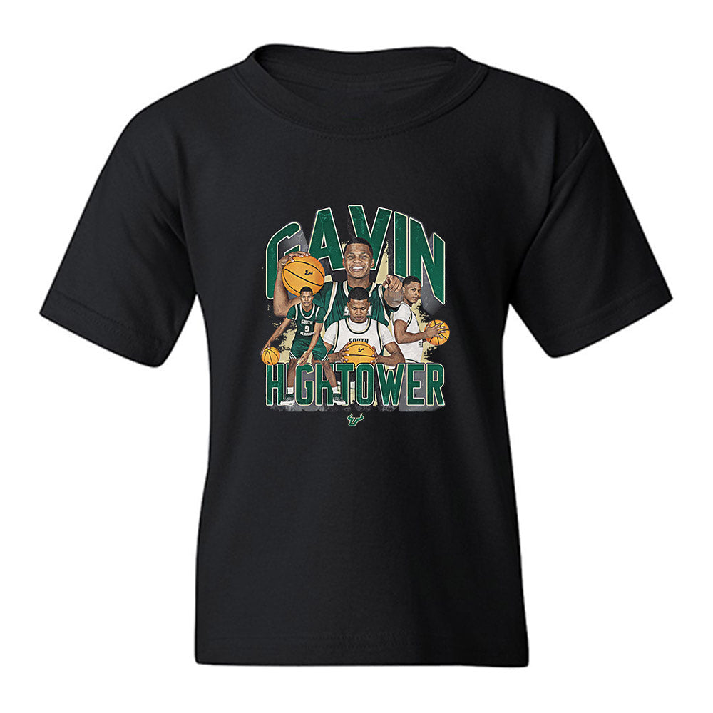 USF - NCAA Men's Basketball : Gavin Hightower - Collage Youth T-Shirt-0