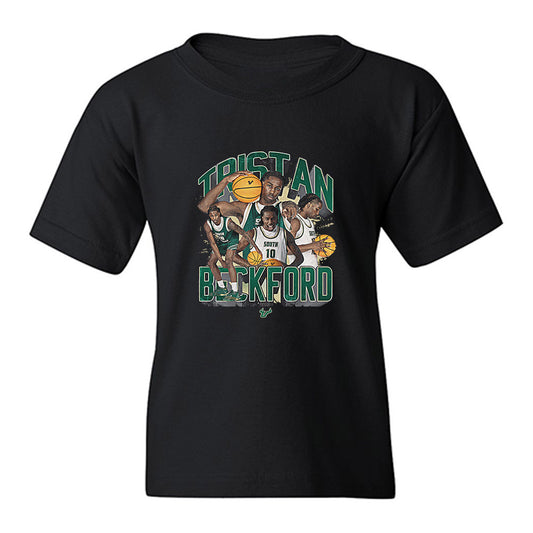USF - NCAA Men's Basketball : Tristan Beckford - Collage Youth T-Shirt-0