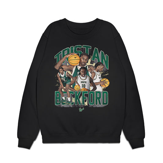 USF - NCAA Men's Basketball : Tristan Beckford - Collage Premium Crewneck Sweatshirt-0