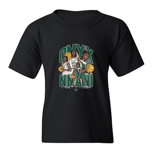 USF - NCAA Men's Basketball : Onyx Nnani - Collage Youth T-Shirt-0