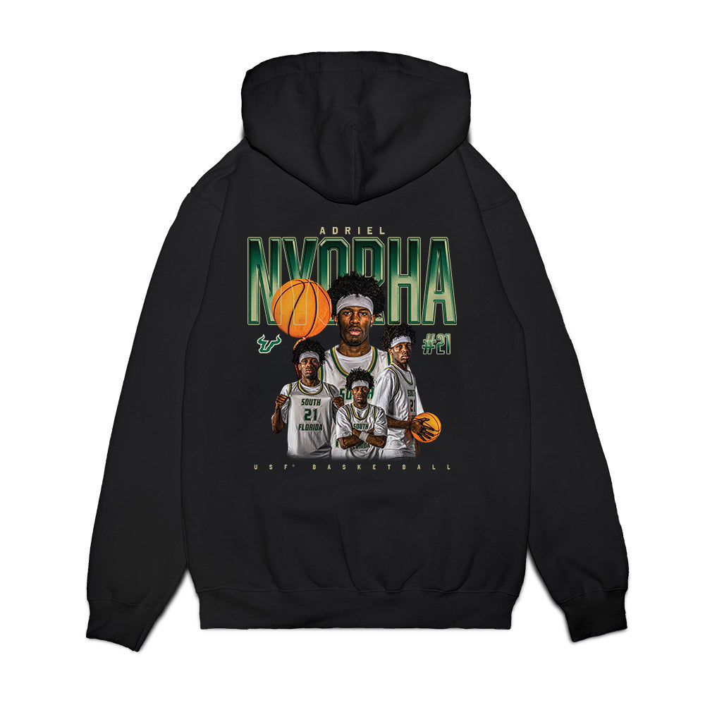 USF - NCAA Men's Basketball : Adriel Nyorha - Collage Premium Hooded Sweatshirt-1