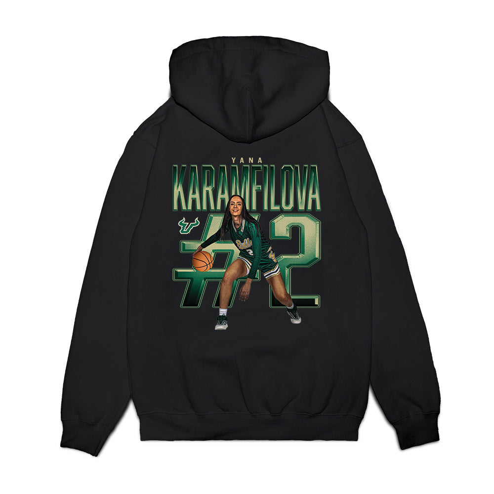 USF - NCAA Women's Basketball : Yana Karamfilova - Collage Premium Hooded Sweatshirt-1
