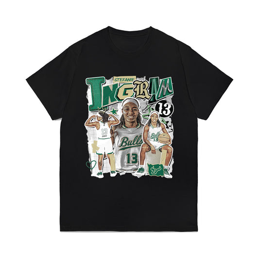 USF - NCAA Women's Basketball : Stefanie Ingram - Collage Comfort Colors T-Shirt-0