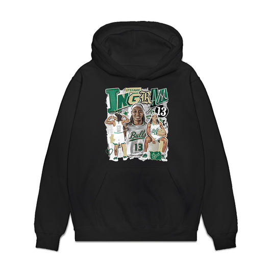 USF - NCAA Women's Basketball : Stefanie Ingram - Collage Premium Hooded Sweatshirt-0