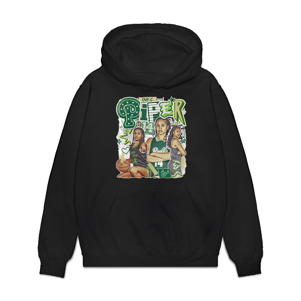 USF - NCAA Women's Basketball : Ines Piper - Collage Premium Hooded Sweatshirt-0