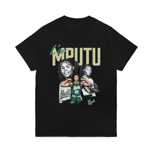 USF - NCAA Women's Basketball : Lor Mputu - Collage Comfort Colors T-Shirt-0