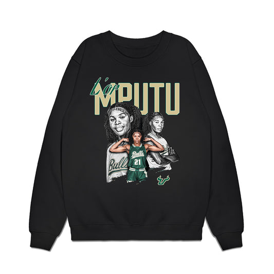 USF - NCAA Women's Basketball : Lor Mputu - Collage Premium Crewneck Sweatshirt-0