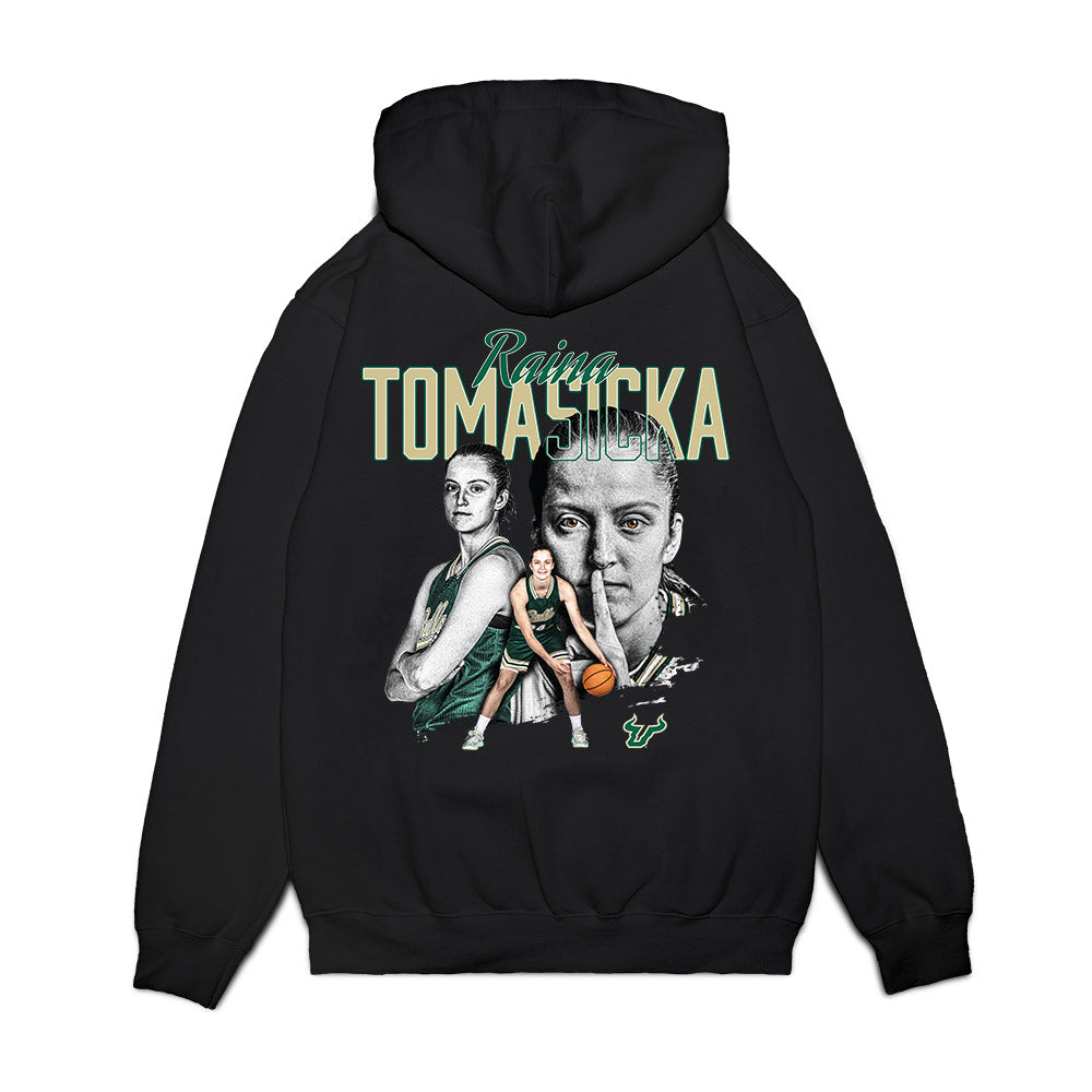 USF - NCAA Women's Basketball : Raina Tomasicka - Collage Premium Hooded Sweatshirt-1