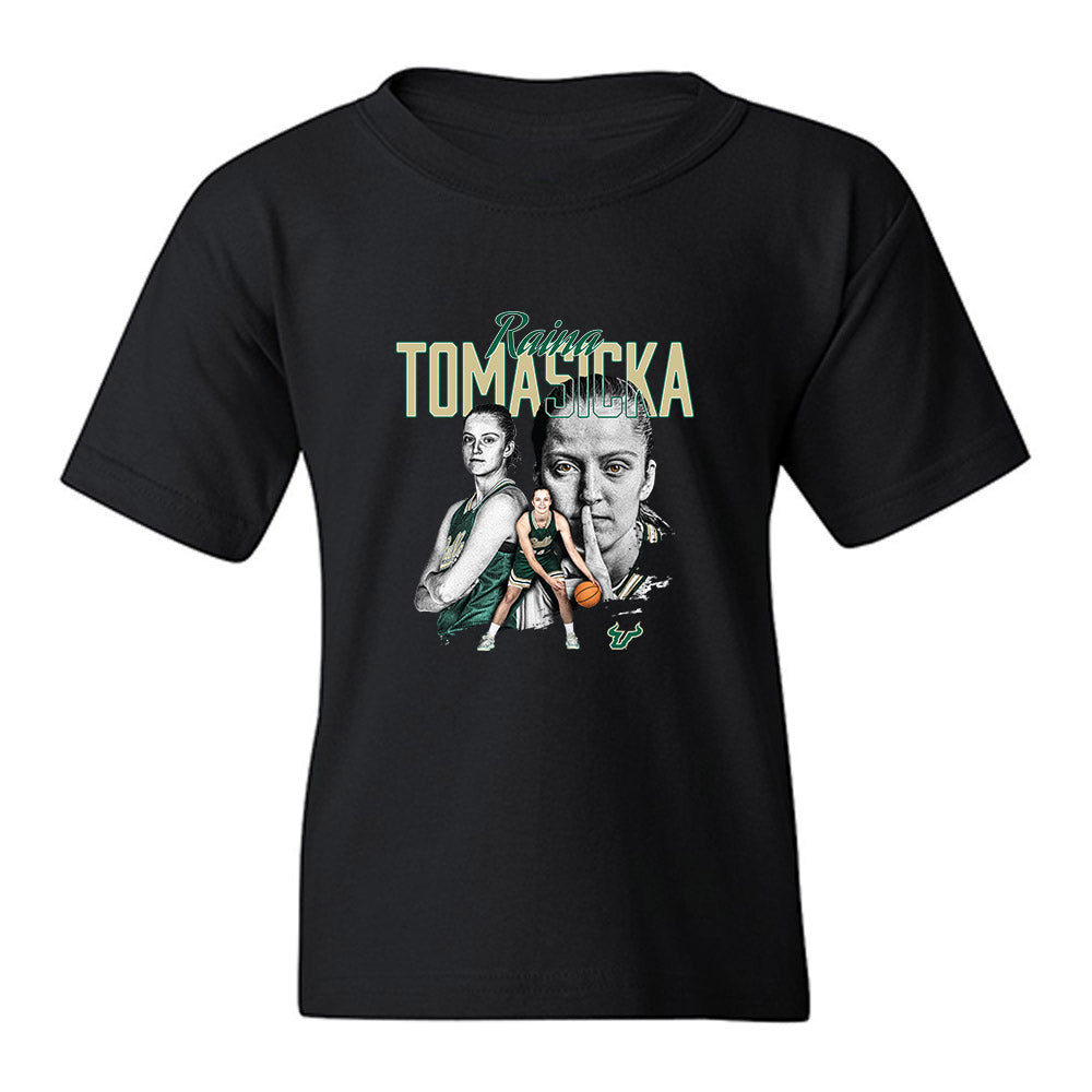 USF - NCAA Women's Basketball : Raina Tomasicka - Collage Youth T-Shirt-0