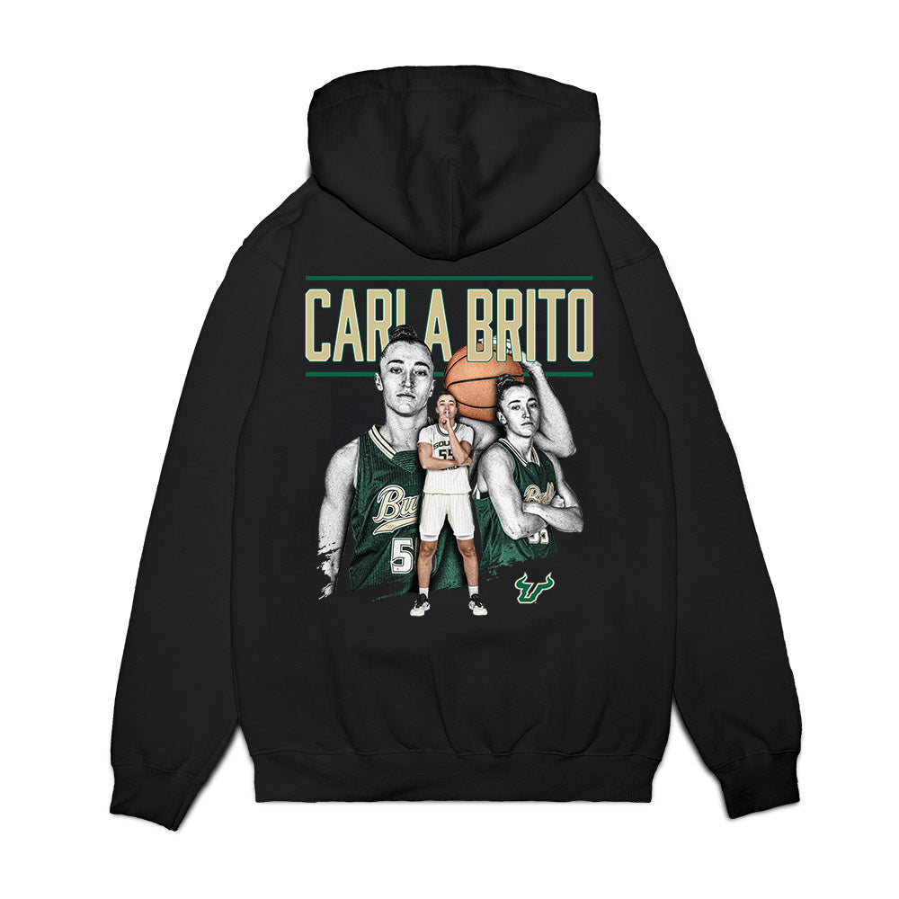 USF - NCAA Women's Basketball : Carla Brito Hernandez - Collage Premium Hooded Sweatshirt-1