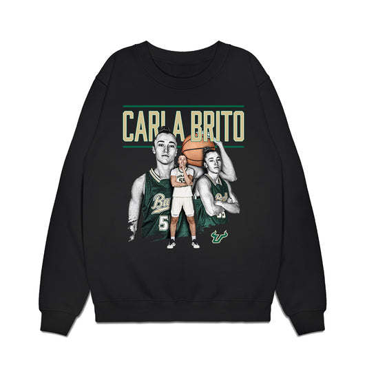 USF - NCAA Women's Basketball : Carla Brito Hernandez - Collage Premium Crewneck Sweatshirt-0