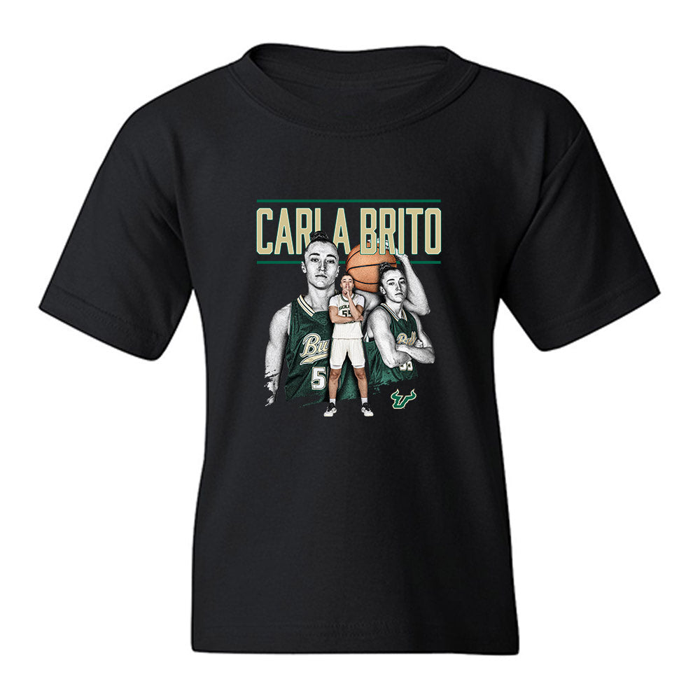 USF - NCAA Women's Basketball : Carla Brito Hernandez - Collage Youth T-Shirt-0