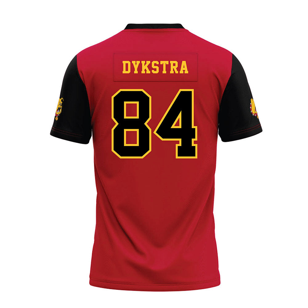 Ferris State - NCAA Football : Mason Dykstra - Red Premium Football Jersey-1