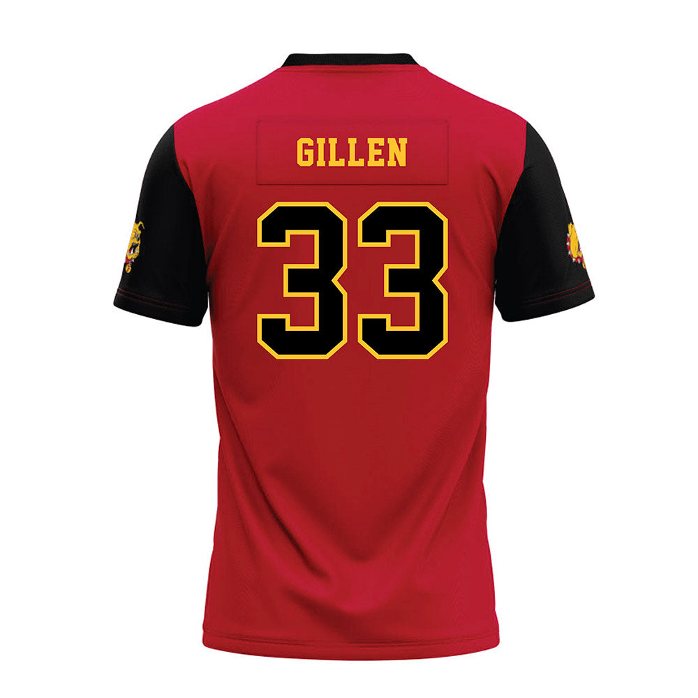 Ferris State - NCAA Football : Coties Gillen - Red Premium Football Jersey-1