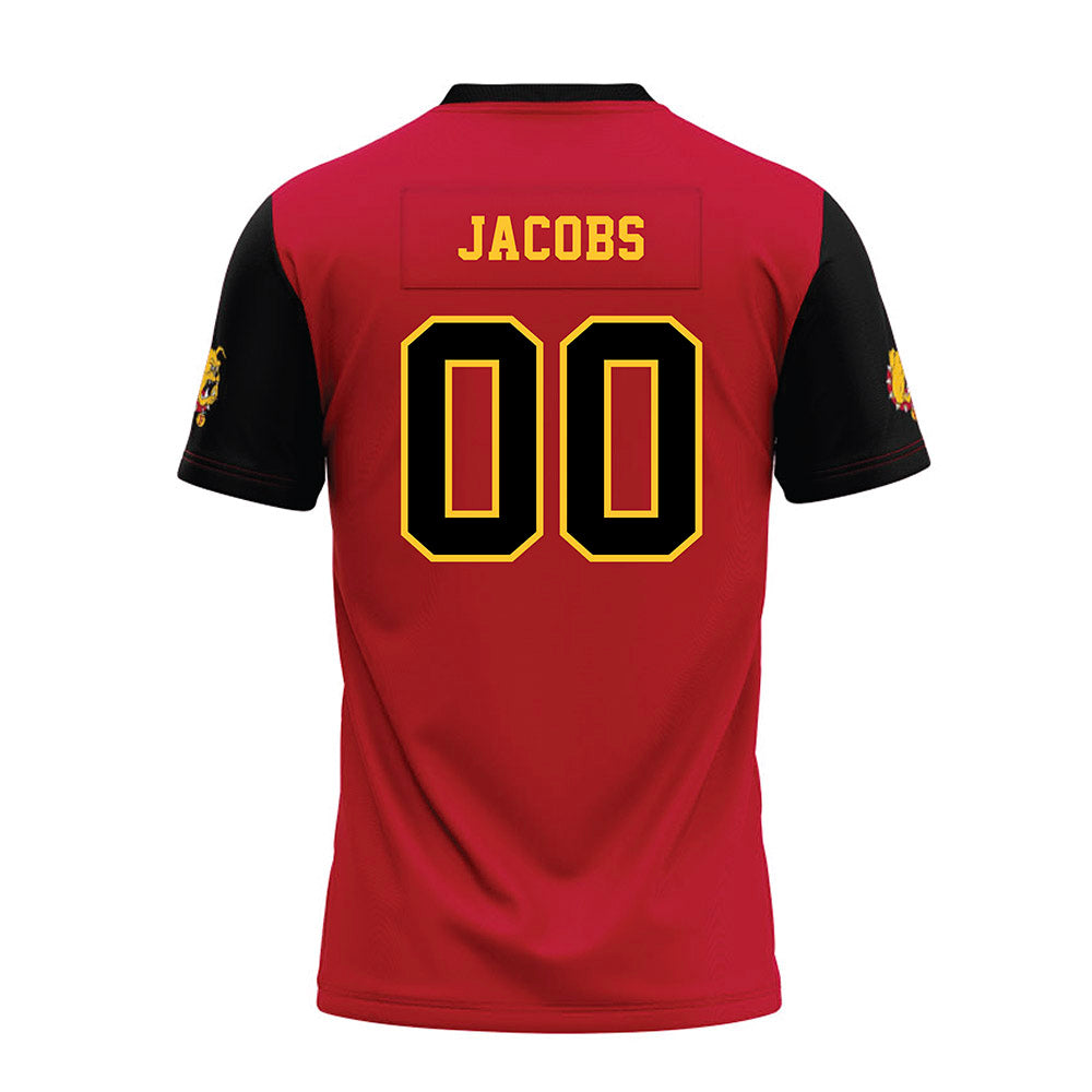 Ferris State - NCAA Football : Tre'vareiez Jacobs - Red Premium Football Jersey-1