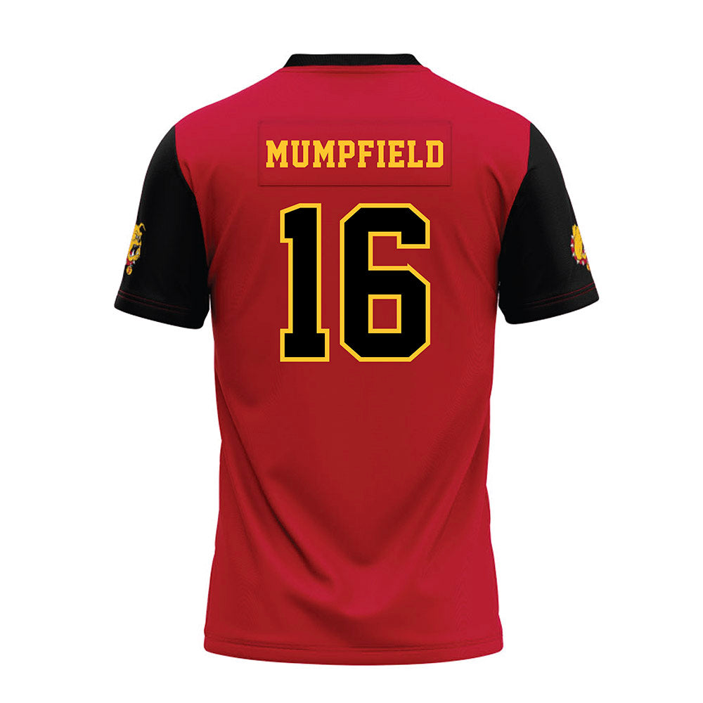 Ferris State - NCAA Football : Leeshaun Mumpfield - Red Premium Football Jersey-1