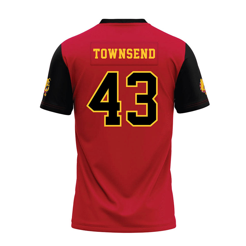 Ferris State - NCAA Football : Razah Townsend - Red Premium Football Jersey-1