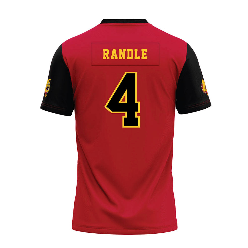 Ferris State - NCAA Football : Tyrin Randle - Red Premium Football Jersey-1