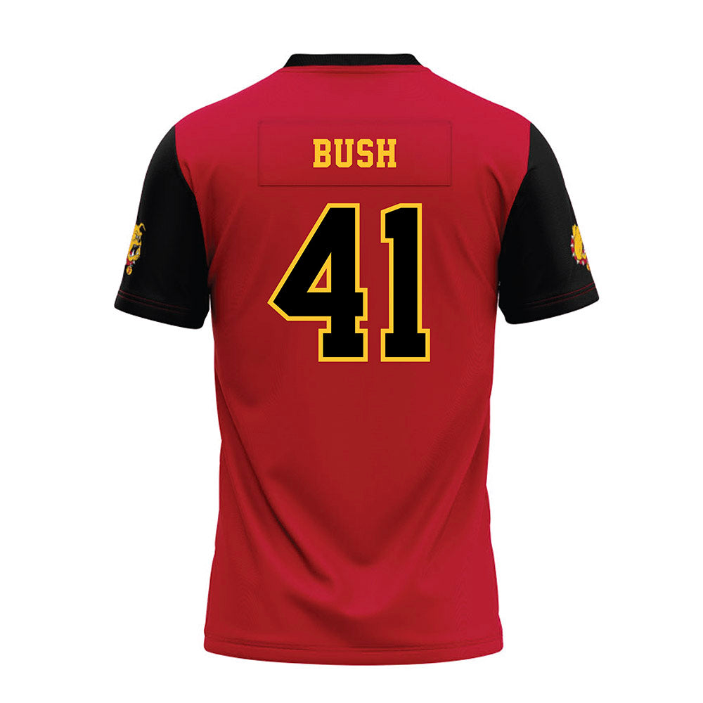 Ferris State - NCAA Football : Michael Bush - Red Premium Football Jersey-1