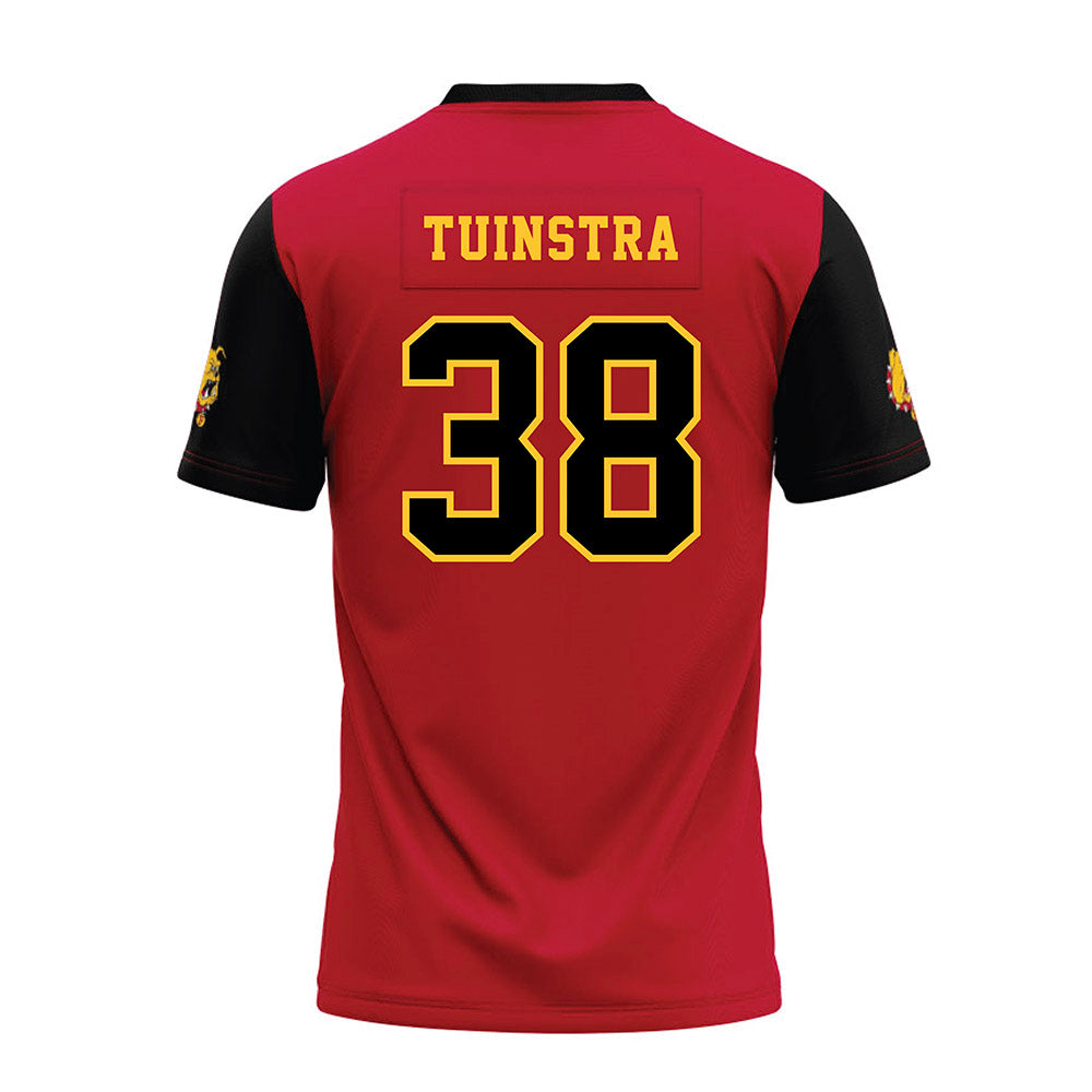 Ferris State - NCAA Football : Levi Tuinstra - Red Premium Football Jersey-1