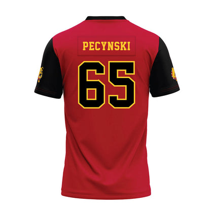 Ferris State - NCAA Football : Cory Pecynski - Red Premium Football Jersey-1