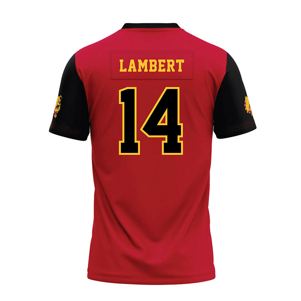 Ferris State - NCAA Football : Stanley Lambert - Red Premium Football Jersey-1