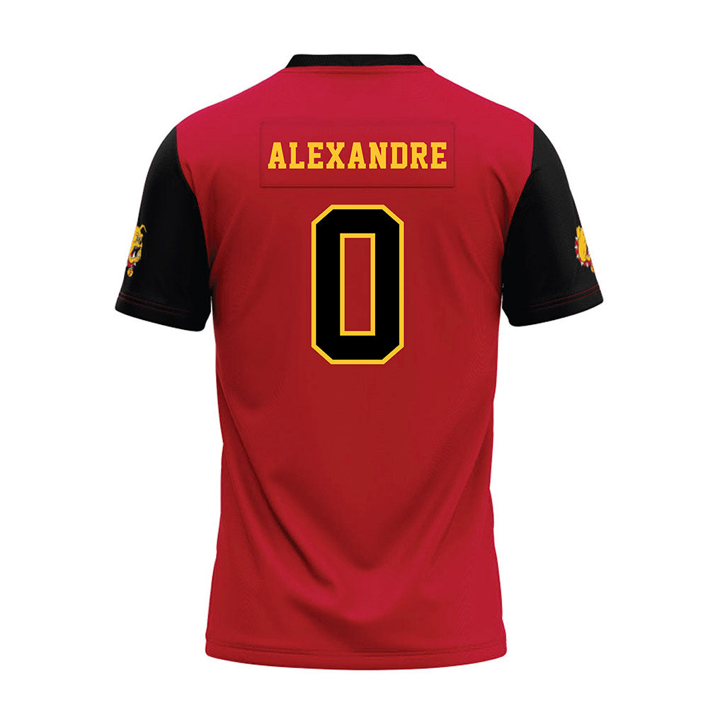 Ferris State - NCAA Football : Jacarvis Alexandre - Red Premium Football Jersey-1