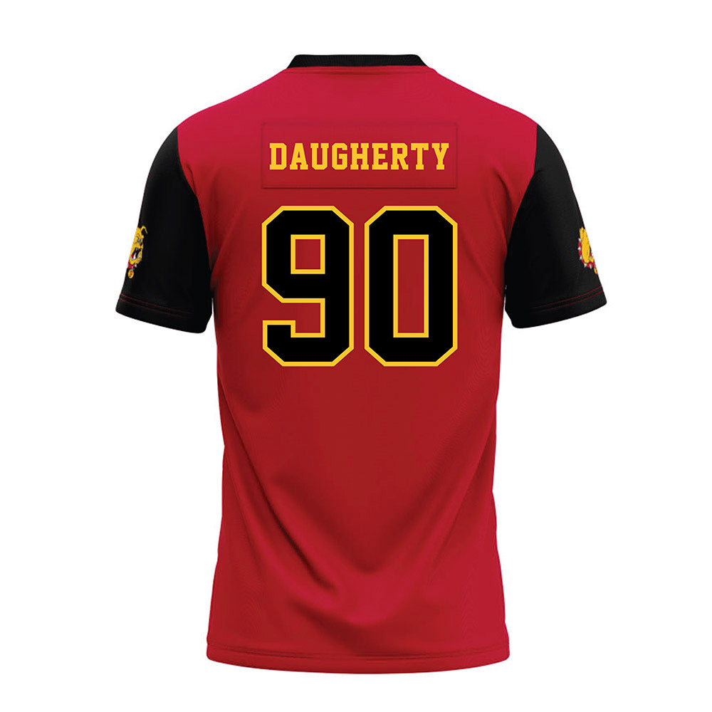 Ferris State - NCAA Football : Royce Daugherty - Red Premium Football Jersey-1
