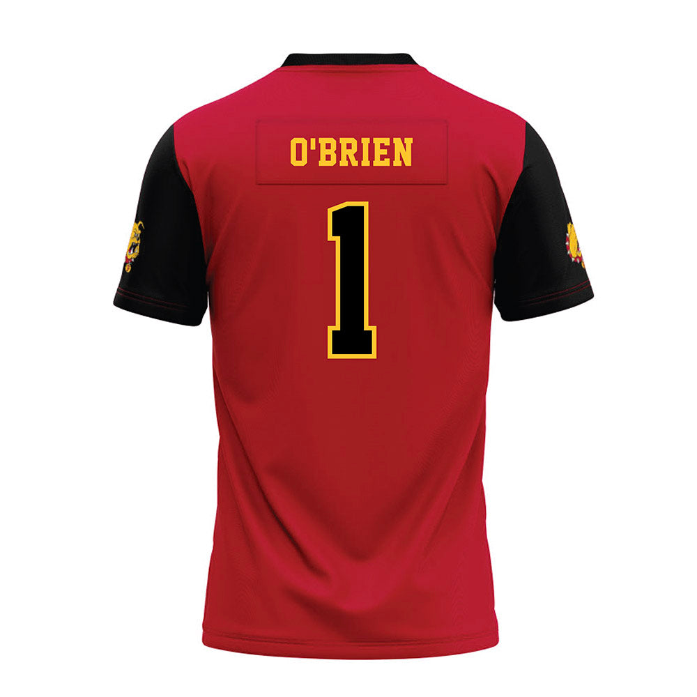 Ferris State - NCAA Football : Emari O'Brien - Red Premium Football Jersey-1