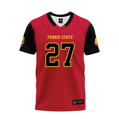 Ferris State - NCAA Football : Ben Sporman - Red Premium Football Jersey-0