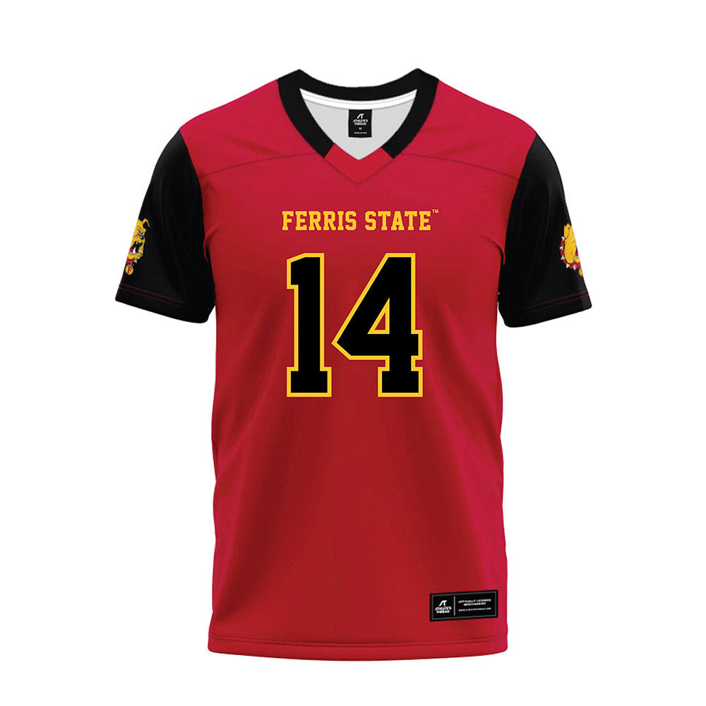 Ferris State - NCAA Football : Timothy Ormond II - Red Premium Football Jersey-0