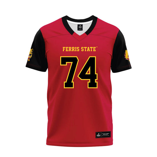 Ferris State - NCAA Football : Bobby Anderson - Red Premium Football Jersey-0