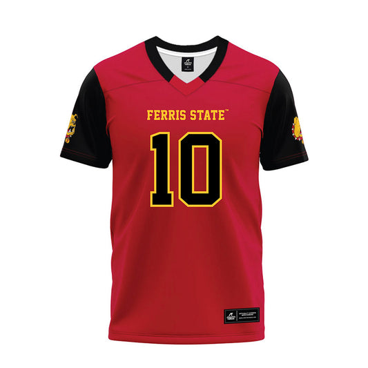 Ferris State - NCAA Football : Ralph carter Carter - Red Premium Football Jersey-0